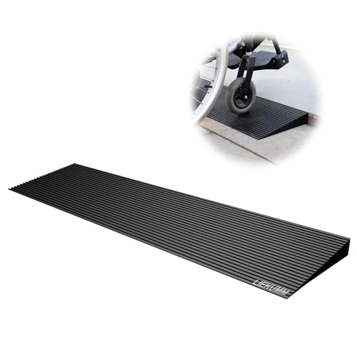 LIEKUMM Rampa de Goma para sillas de Ruedas, 3,5 cm Umbral Rampas, 650kg, rampa Silla de Ruedas Antideslizante, rampa para umbrales, Aberturas y Cuarto de baño