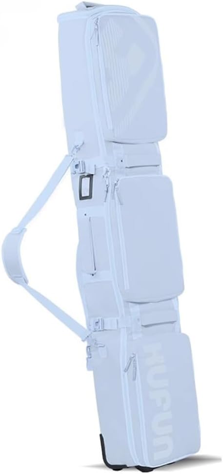 Ski Bag with Wheels for Air Travel, Waterproof Roller Snowboard Bag Padded 3 Outside Bags for Carrying, Storage & Transportation of Your Snowboard/Ski Gear