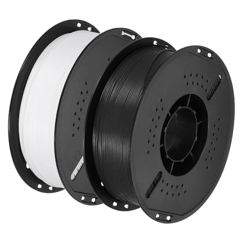 sourcing map PETG 3D Printer Filament, 1.75mm 1KG High Precision Moistureproof Superior Toughness Glossy Filament Black,