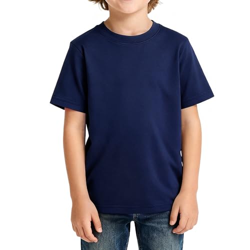 Image of Magic Park 6M-14Y Baby Short Long Sleeve Tee Tops Toddler T-Shirt Kids Solid Color Shirts Boys Girls Casual Blouse