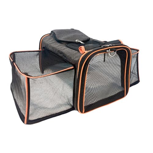 Bolsa De Transporte Pet Luxo Expansivel 43x28x28 Dobravél Para Viagem Aéreo Cabine Passeio Cães e Ga