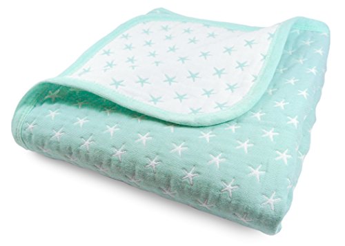 Cute New York Sweet Dream Blanket/Green Lightweight All Weather Cotton Jacquard Blanket for Babies and Toddlers