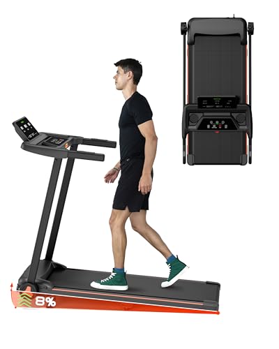 Folding Incline Walking Pad Treadmill 3.0HP, Remote, LED