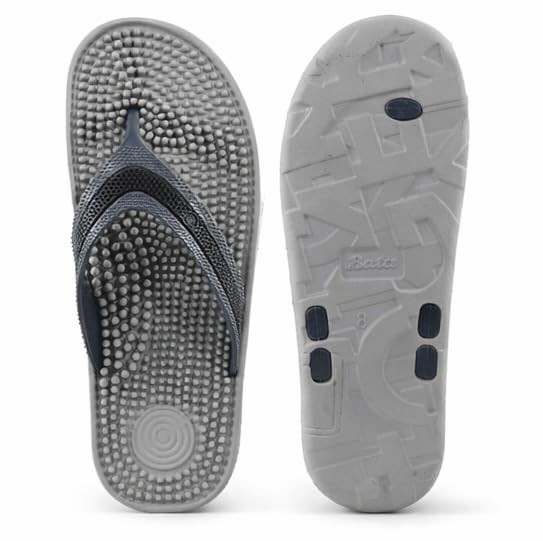 Image of Bata Men's Massaging Flip Flops, Grey