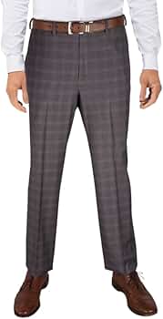 men's classic-fit microtwill ultraflex machine washable dress pants Washable Suit Pant – Perry Ellis main image 1