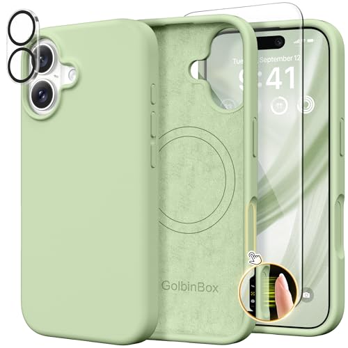 Image of GolbinBox Magnetic for iPhone 17 Case, Silicone Cover, Matcha