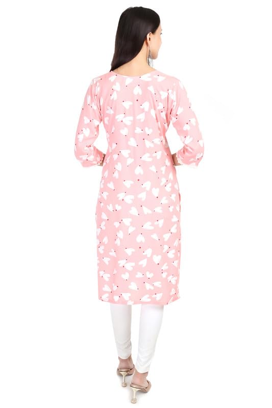 Image of Women's Rayon Kurta - Ethnic Wear Straight Kurti for Daily, Office & Festive Use