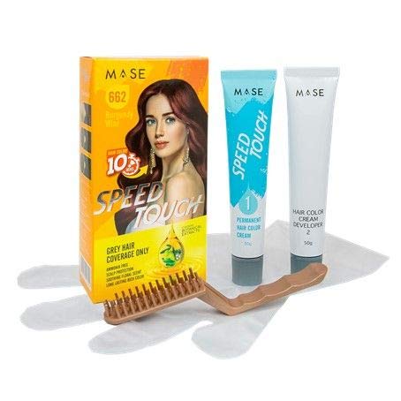 Tinte para el cabello de 10 minutos, vino burdeos, alternativa natural al color de cabello con henna, cobertura gris para mujeres y hombres, sin