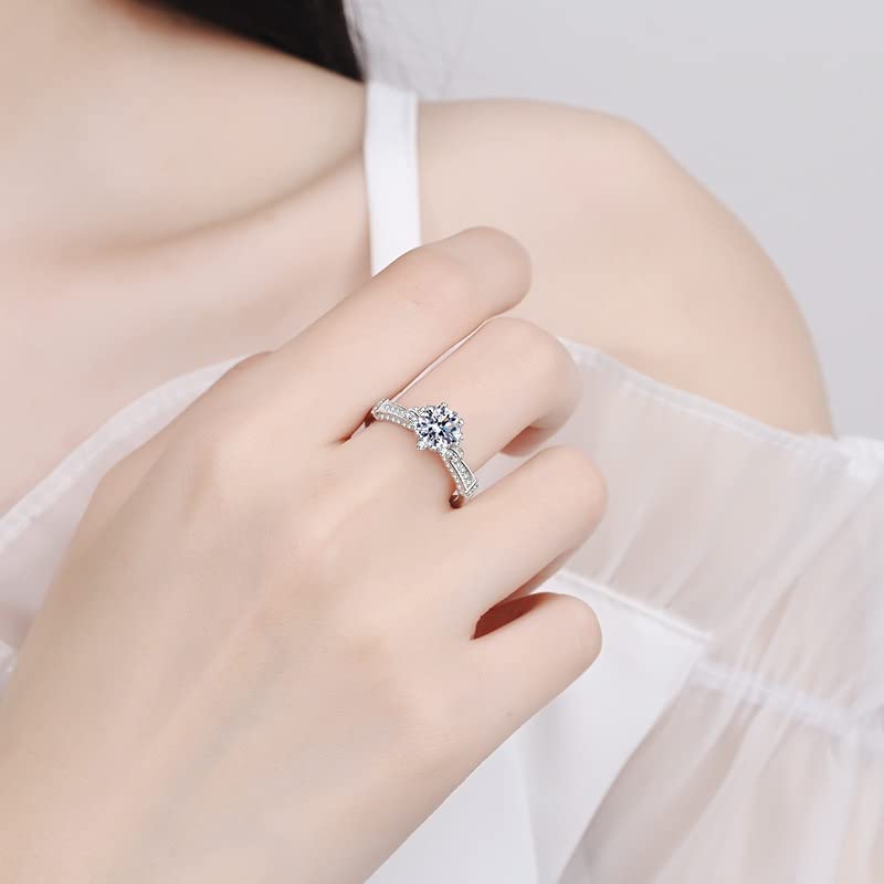 Bague moissanite 1ct solitaire argent 925 zircone B4512 - 3