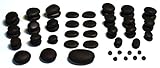 59 Piece Massage Stones Set (NOT from China) – All Natural (not cut) Basalt Massage Stones - For at-home or Professional Use - Premium TIR Massage Stone brand