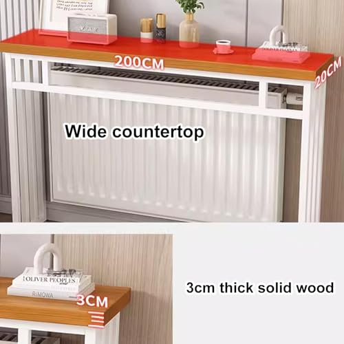 Cache-radiateur table console d'intérieur en bois massif facile à assembler