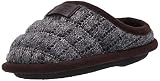 Dearfoams Unisex-Baby DF Kids Toddlers Quilted Knit Clog Slipper, NAVY HEATHER, 7-8 Toddler Medium U