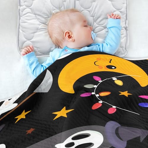 Burbuja Halloween Skeletons Baby Blanket for Boys Girls, Nursery Soft Warm Swaddling Receiving Baby Blankets, 30x40 in Toddler Blanket4