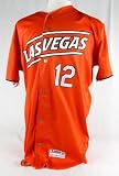 2024 Las Vegas Aviators Max Schuemann #12 Game Used Orange Jersey 46 412 - Game Used MLB Jerseys