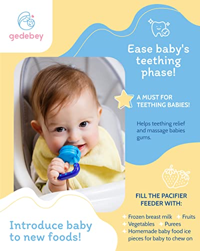 image for Gedebey Baby Food Feeder/Fruit Feeder Pacifier Nibbler (2 Pack) - Infa