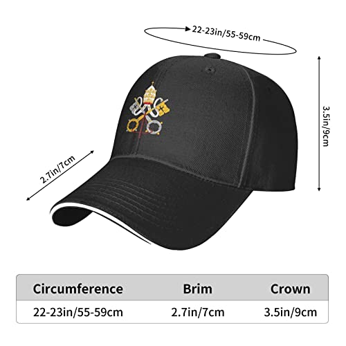 Unisex Vatican City National Emblem Baseball Cap Dad Hat Sport Cap Classic Sandwich Caps #TOP6