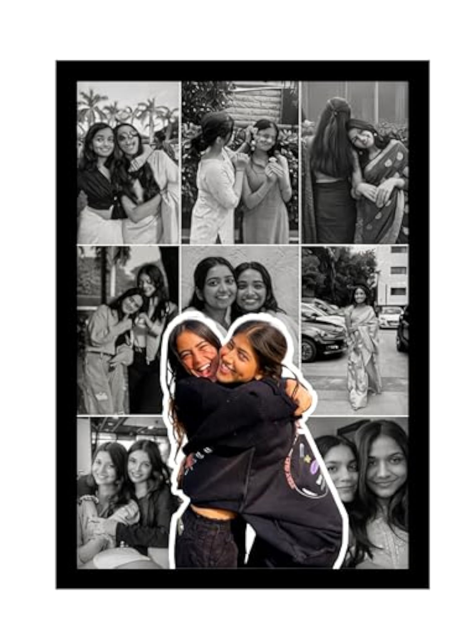 Customized Photo Frame with 9 Photo Upload Options