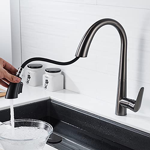 Robinet de cuisine extractible pour simplifier le nettoyage de vos grands plats et éviers doubles - 4