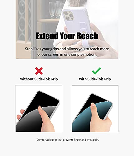 Goospery Slidetok Compatible Case With Iphone 12/12 Pro Card Holder Phone Finger Band Loop Stretch Grip Kickstand 2 Card Storage Dual Layer Protective Bumper Wallet Cover - Purple #TOP6