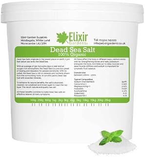 Elixir Gardens 100% Organic Dead Sea Salts | 25kg Polythene Bag