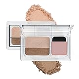 Apooliy Dual-Color Eyeshadow Palette with Applicator,Waterproof Eye Shadow,Shimmer Eye Makeup Palette,Long Lasting
