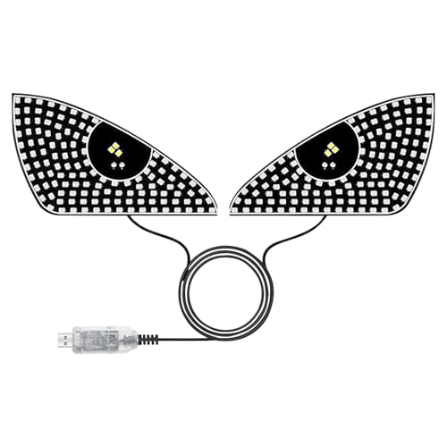 Kanoauo Lumière Décorative Yeux de Voiture - Éclairage Pare-Brise Léger pour Automobile,Écran Flexible Programmable pour Camion & Automobile – Éclairage Personnalisé avec Effets Innovants