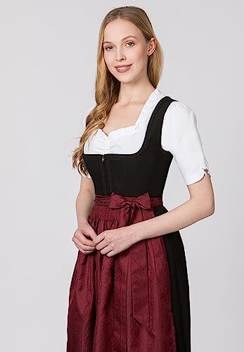 Stockerpoint Corinna Damen Midi Dirndlschürze, dunkelrot, 40-44