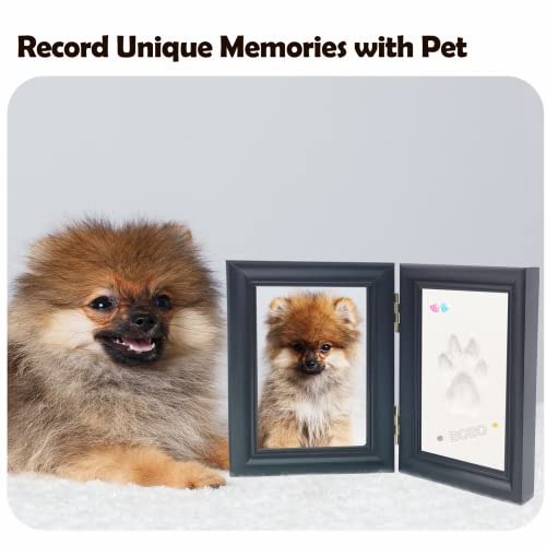 MYPAWLETS Clay Paw Print Kit for Dog Cat,Pawprint Keepsake Frame,Black - Image 3