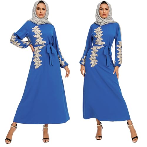 Robe femme dentelle manches bouffantes pour affiner la taille