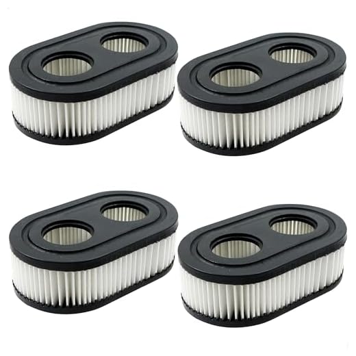 4 stycken gräsklipparfilter Briggs Stratton ersätter gräsklippare luftfilter, ersättning motorluftfilter, motor gräsklippare ersätter 798452 593260 5432K, tillbehör till gräsklippare