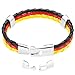 Produktbild Taffstyle Armband Armreif geflochten Leder Fahne Motiv Fussball EM WM Fanartikel Land Flagge Ärmel Schmuck Damen oder Herren Deutschland 21cm
