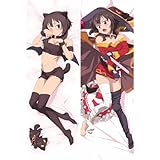 Megumin Anime Game Hugging Body Pillow Case Cover (59x20in/150x50cm) Peach Skin Dakimakura(B)
