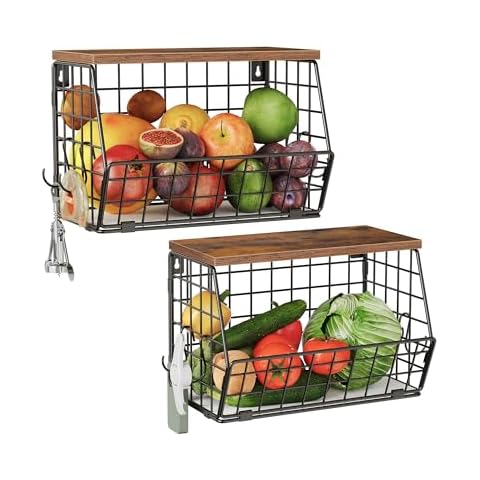 CHOEZON 2-Tier Stackable Fruit Basket Cover