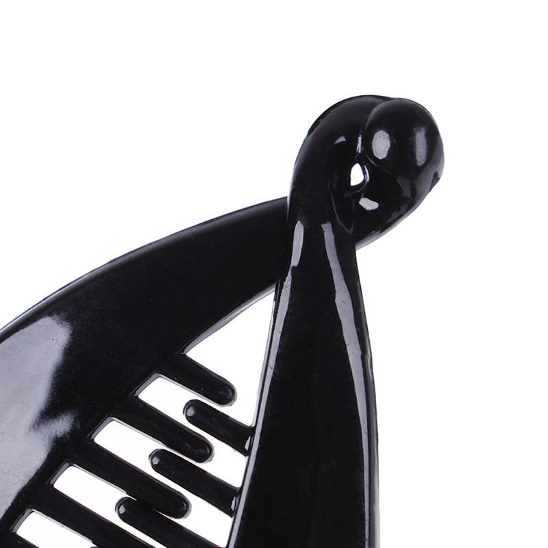 ayushicreationa Fish Shape Hair Claw Clips Banana Clips Barrettes Hairpins Hair Accessories Flexible Ponytail Holder Interlocking Hair Styling Clips Black 3 Pieces 3
