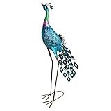 aboxoo Metal Peacock Garden Statues and Sculptures, Peacocks Garden Art Sculpture Ornament Indoor,...