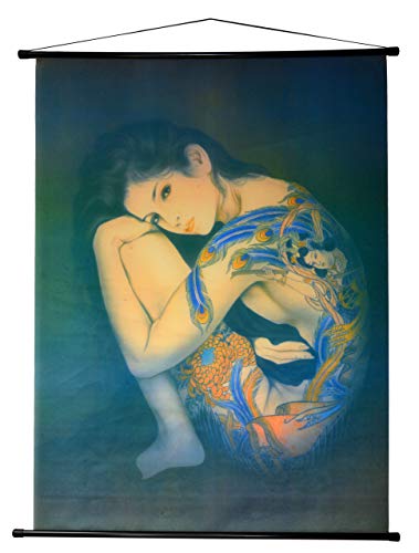 T-Trove Tattoo Japanese Lady Wall Scroll Tapestry R15