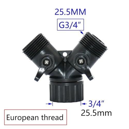 Adaptateur d'irrigation goutte à goutte 3/4 pour alimenter deux circuits d'eau - 4