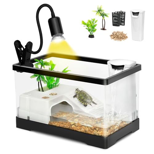 AZV All in One Turtle Tank Kit Medium Aquarium Red Eared Slider Enclosure
