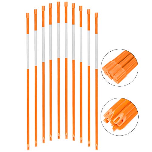 Fibermarker 36-Inch Reflective Driveway Markers Driveway Poles For Easy Visibility At Night 5/16 Inch Diameter Orange, 20 Pack #TOP5