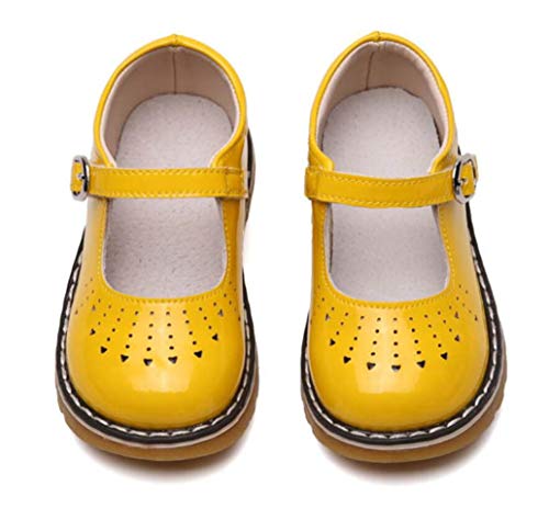 Toddler Kids' Patent Leather Mary Jane Flat Cutout Strap Dress Oxford Shoes Baby Moccasins2