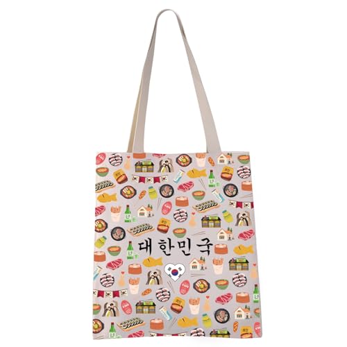 VAMSII Korea Tote Bag Korea Vacation Gift Korean Native Culture Shoulder Bag Korea Symbols Gift...