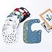 Hakochia Waterproof Baby Bibs Organic Cotton Soft Absorbent Baby Bandana Drool Bibs With Adjustable Snaps for Boys Teething and Drooling 0-36 Months