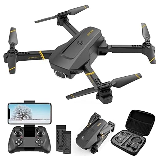4DV4 Drone with 1080P Camera for Adults,HD FPV Live Video RC Quadcopter Helicopter for Beginners Kids Toys Gifts,2 Batteries and Carrying Case,Altitude Hold,Waypoints,3D Flip,Headless Mode,Black