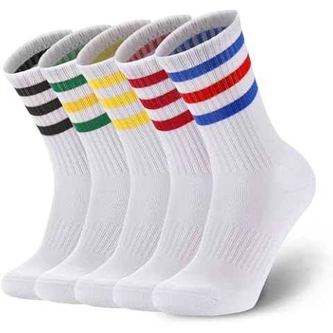 Geebuzz 5 Pairs Cushioned Sports Socks Cover