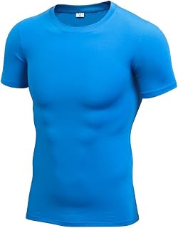 Valcatch 1/2 Pack Mens Compression Shirts Short Sleeve Sports Base Layer T-Shirts Tops Athletic Workout Shirts Quick Dry