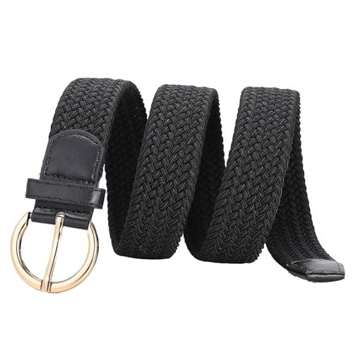 Women Elastic Braided Belt Woven Stretch Belt for Jeans Pants Casual Golf Belt