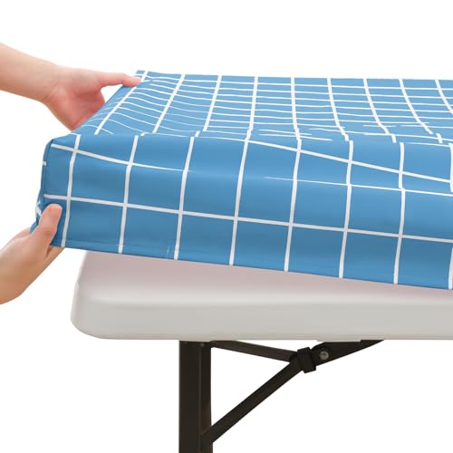 Spotjoy Fitted Table Cover, Flannel Backed Vinyl Tablecloth, 30"x48" by Spotjoy - Used condition - Image 9