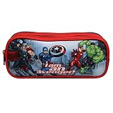 El estuche rectangular de 2 compartimentos Avengers es ideal para acompañar a tu hijo.