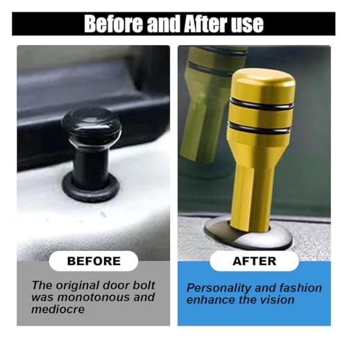 image for GLSOWEE 4PCS Car Door Lock Knobs, 1.96×0.47 Inch Door Lift Bolt Auto 