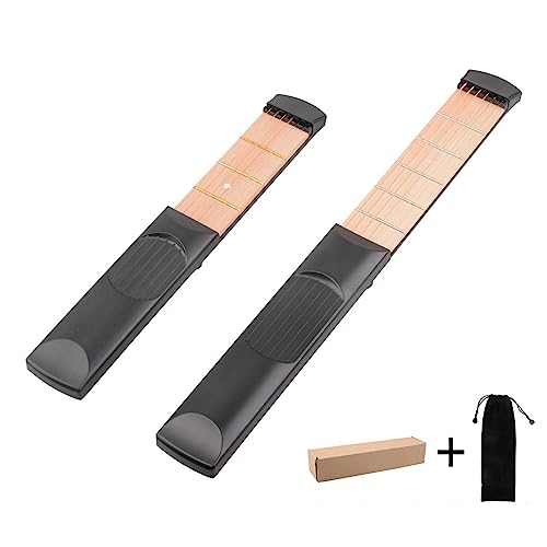 Aosekaa Guitarra de bolso, escala portátil de guitarra de bolso de 6 para treinamento prático para i